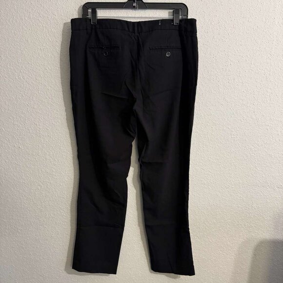 Dalia Collection Womens Flat Front Straight Leg Stretch Dress Pants Black Sz 12P - Picture 2 of 16